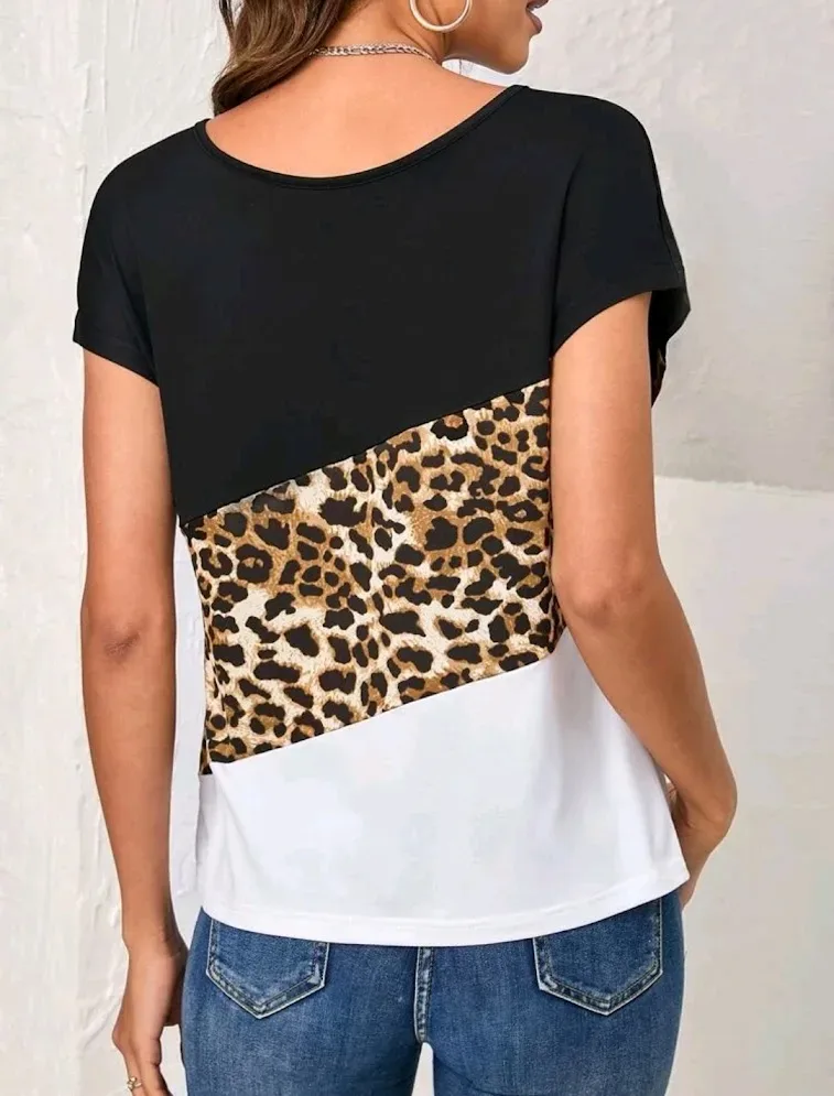 Blusa para dama con diseño animal print