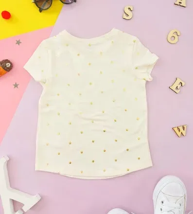 Blusa Old Navy para niña color blanco hueso
