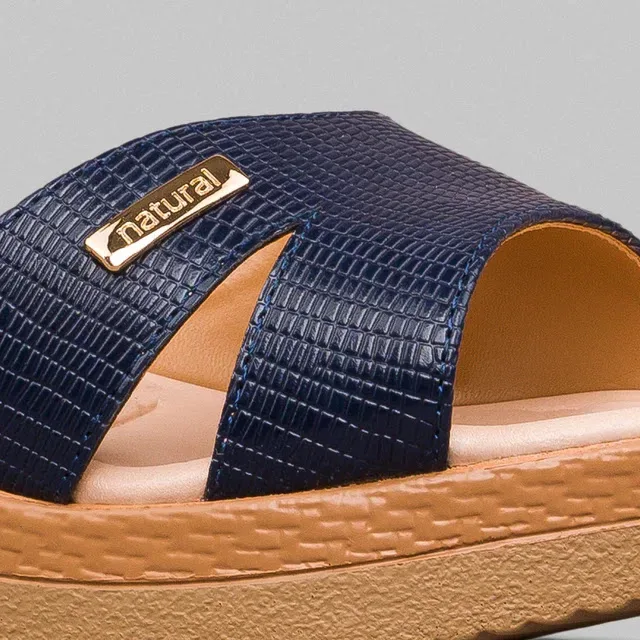 Sandalias Natural Amelia Navy para dama