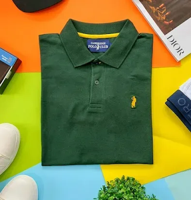 Camiseta Cambridge Polo Club para caballero color verde olivo