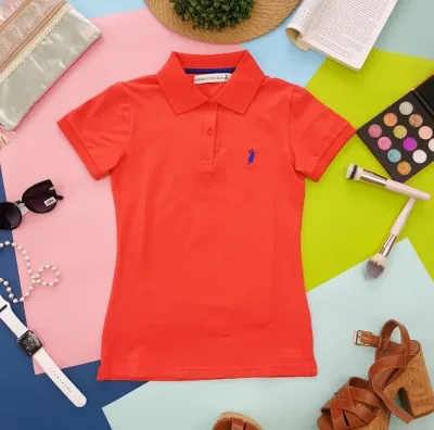 Camiseta Polo Cambrige Club para dama color rojo claro