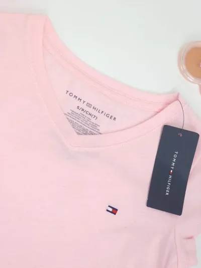 Camiseta Tommy Hilfiger para muchacha color rosa
