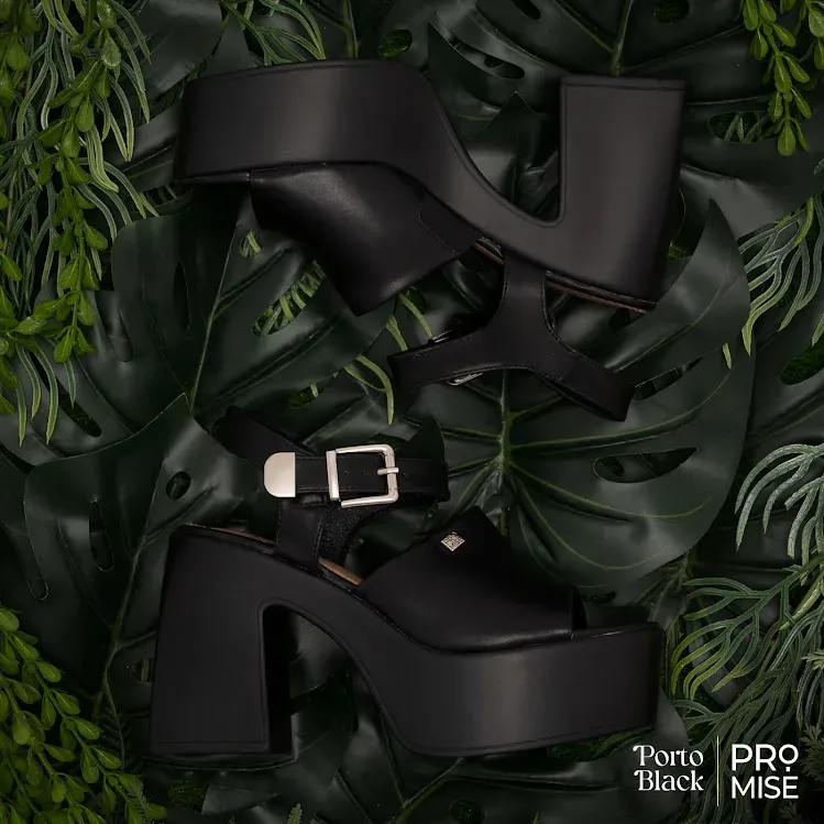 Sandalias Promise Porto Black  para dama