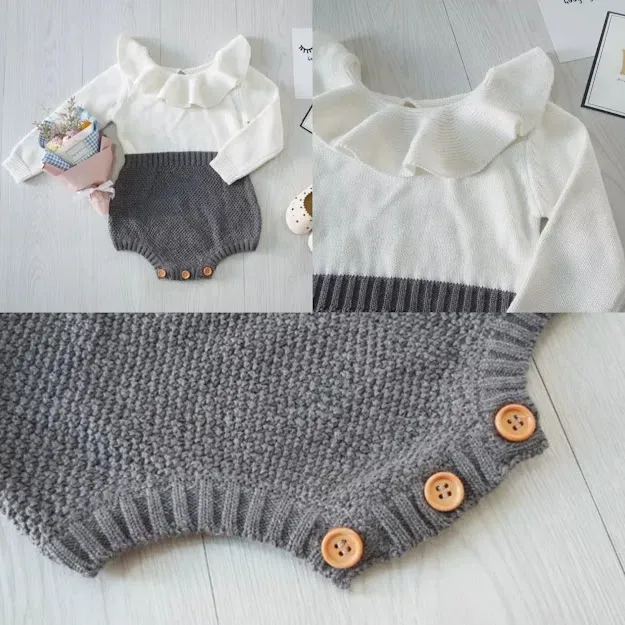 Mameluco Fortunate Erab para niña color blanco con gris