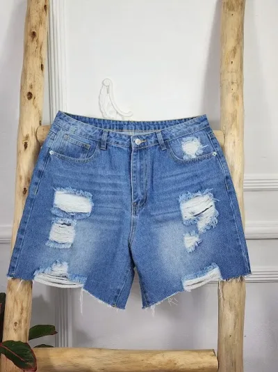 Short para dama color azul mezclilla