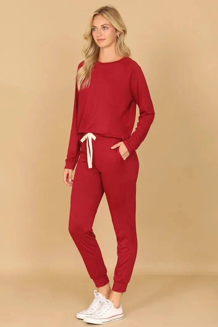 Conjunto you & me para dama YMP40001V color vino
