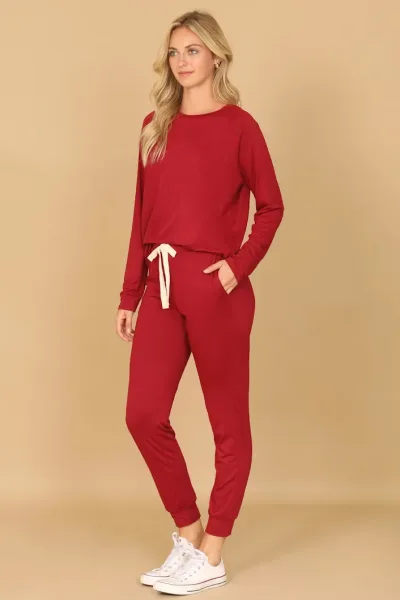 Conjunto you & me para dama YMP40001V color vino