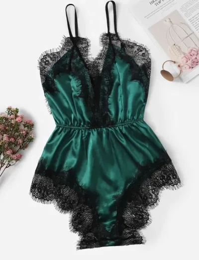 Lencería para dama color esmeralda
