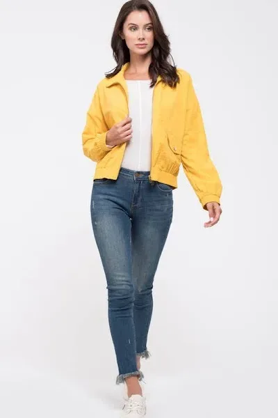 Jacket para dama color mostaza