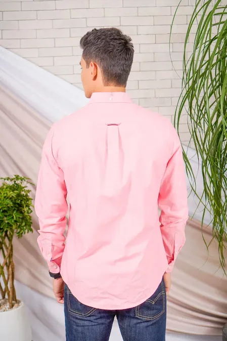 Camisa Tommy Hilfiger para caballero color rosa