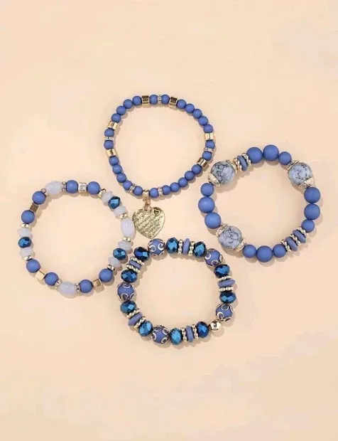 Sets de pulseras para dama color azul