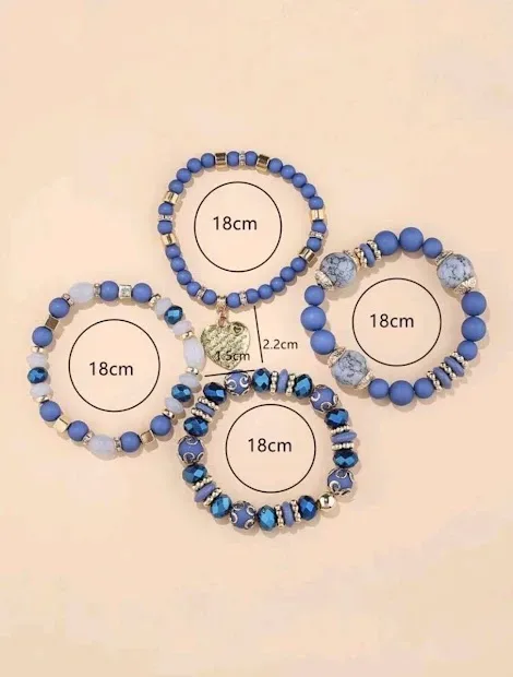 Sets de pulseras para dama color azul