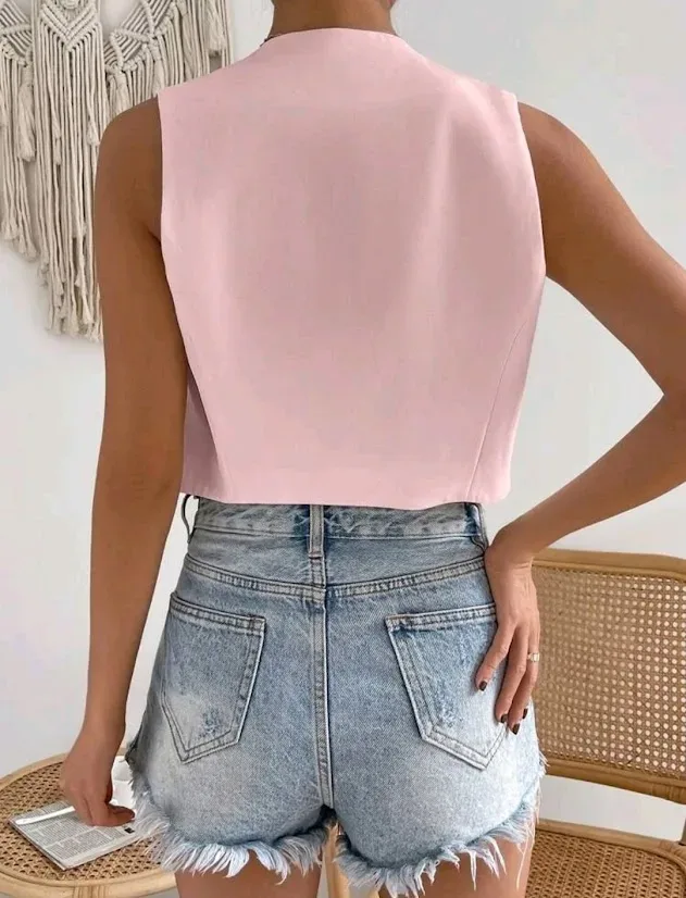 Chaleco crop para dama