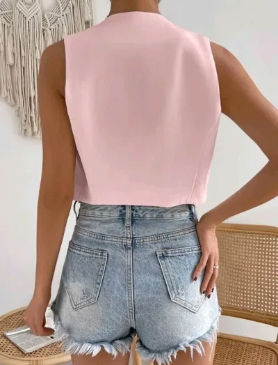 Chaleco crop para dama
