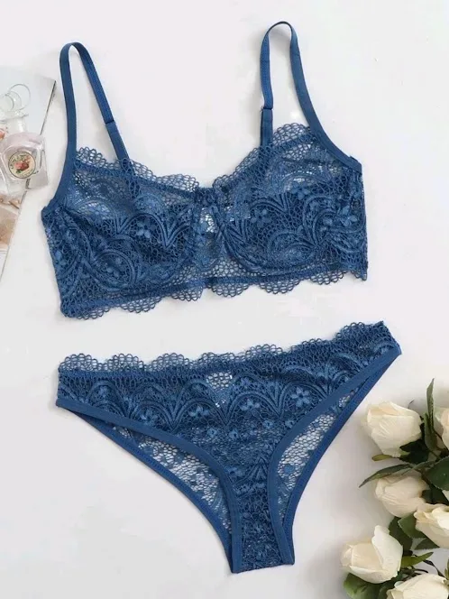 Lencería para dama color azul