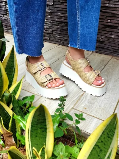 Sandalias Coral Portofino Raffia para Dama