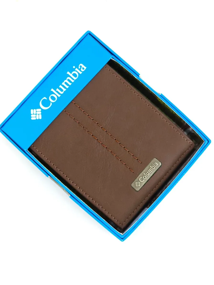 Billetera Columbia color café oscuro
