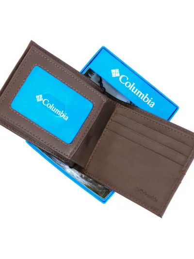 Billetera Columbia color café oscuro