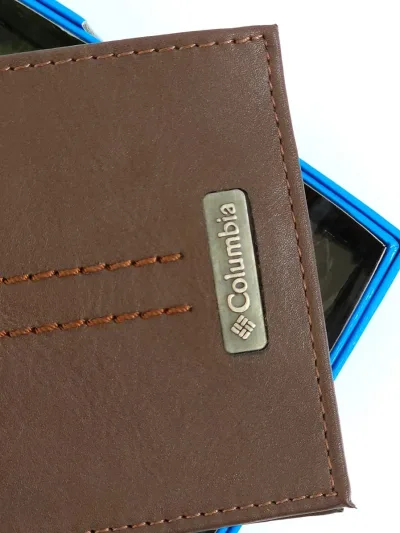 Billetera Columbia color café oscuro