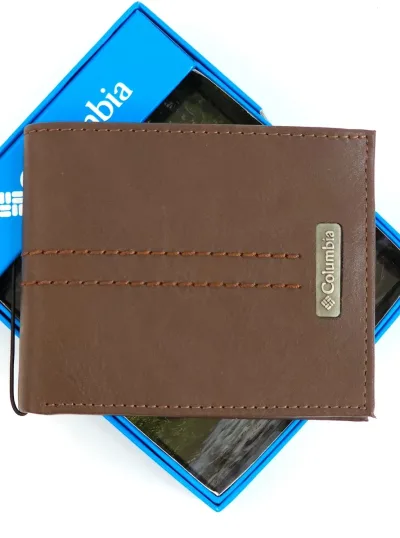 Billetera Columbia color café oscuro
