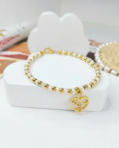 Pulsera de acero inoxidable para dama color dorado