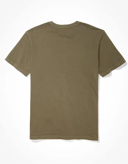Camiseta American Eagle para caballero color vede musgo
