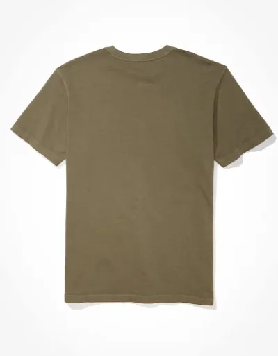 Camiseta American Eagle para caballero color vede musgo