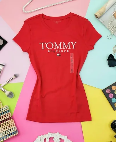 Camiseta Tommy Hilfiger para dama color rojo