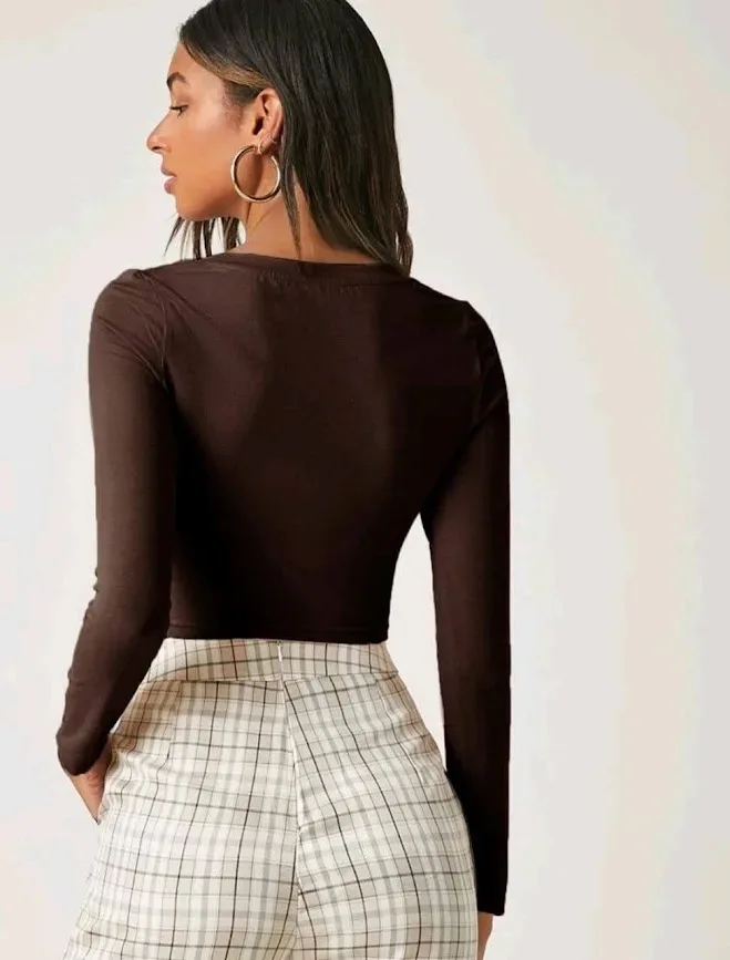 Blusa para dama color café