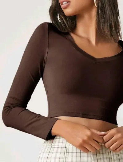 Blusa para dama color café