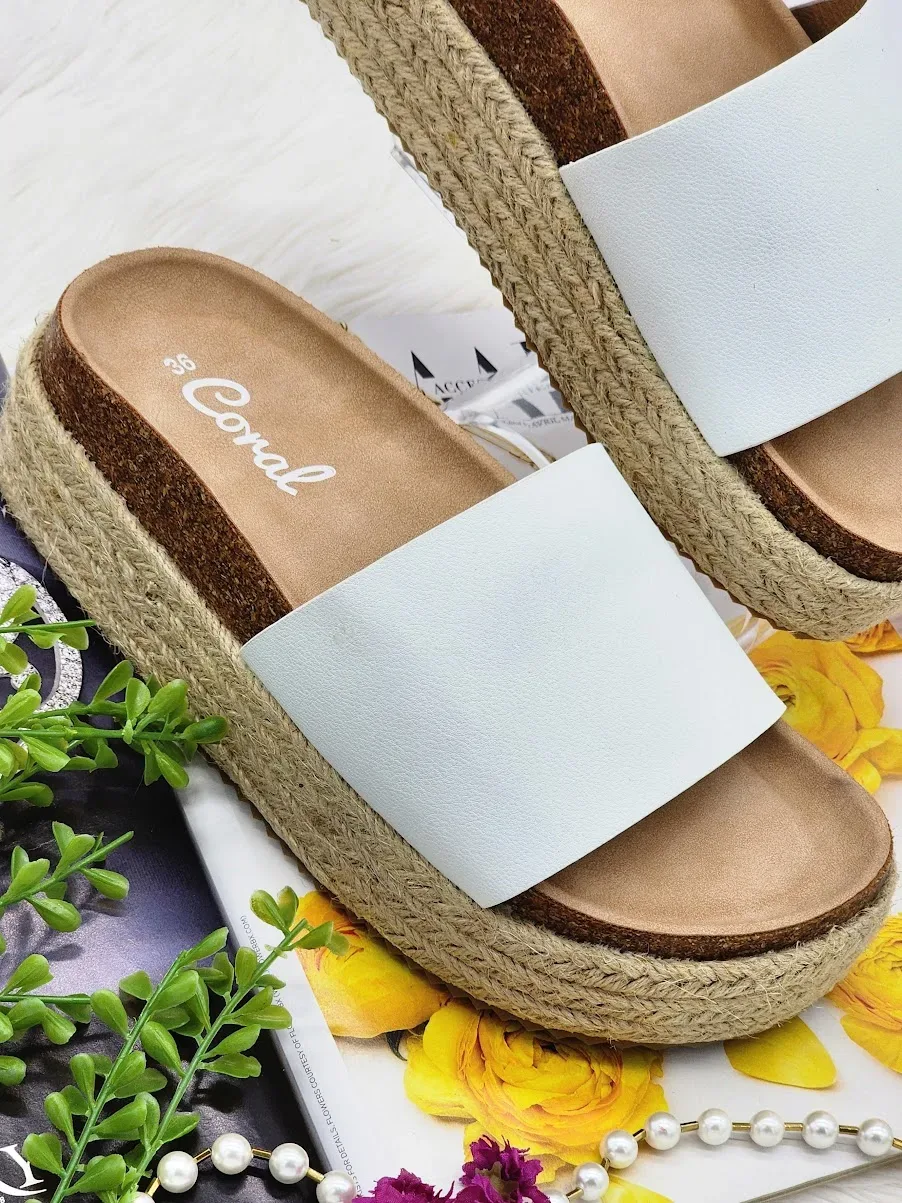 Sandalias Coral para dama color blanco CARLOTA WHITE