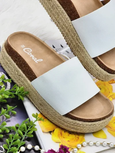 Sandalias Coral para dama color blanco CARLOTA WHITE