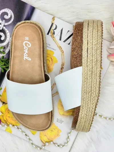 Sandalias Coral para dama color blanco CARLOTA WHITE
