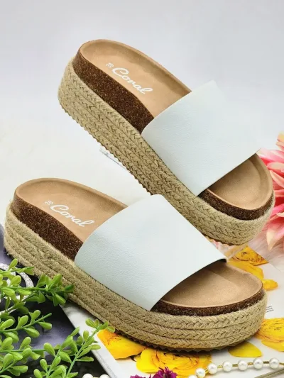 Sandalias Coral para dama color blanco CARLOTA WHITE