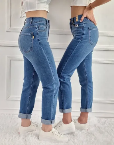 Mom Jeans para dama EP1886 color azul