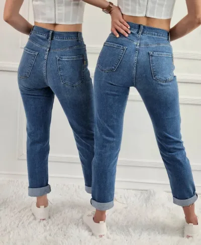 Mom Jeans para dama EP1886 color azul