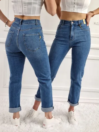 Mom Jeans para dama EP1886 color azul
