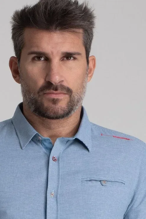 Camisa Hummer para caballero color celeste