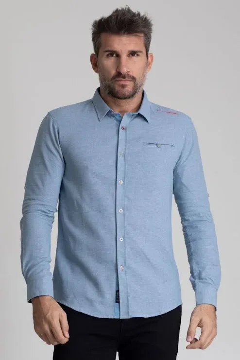 Camisa Hummer para caballero color celeste
