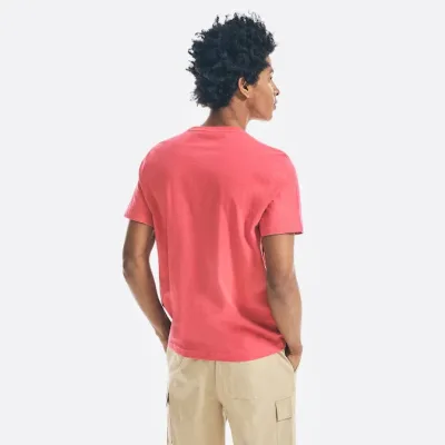 Camiseta Naútica para caballero color cereza