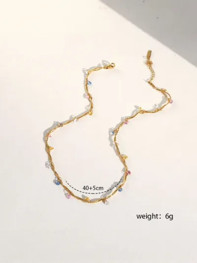 Cadena acero inoxidable diseño de diamantes #MULTICOLOR