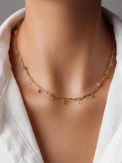 Cadena acero inoxidable diseño de diamantes #MULTICOLOR