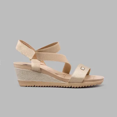 Sandalias Natural Solar Tan/Gold para Dama