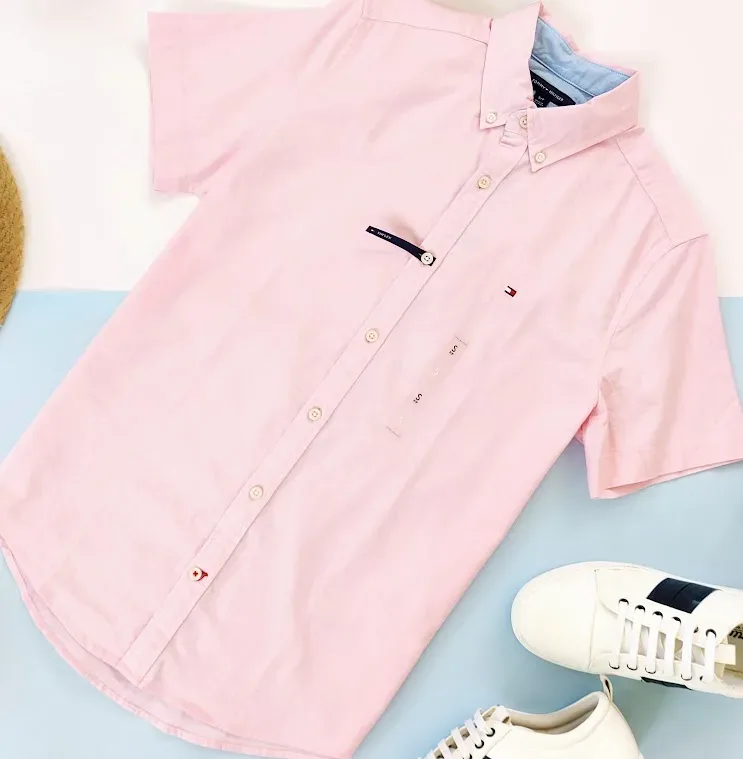Camisa Tommy Hilfiger para caballero color rosa
