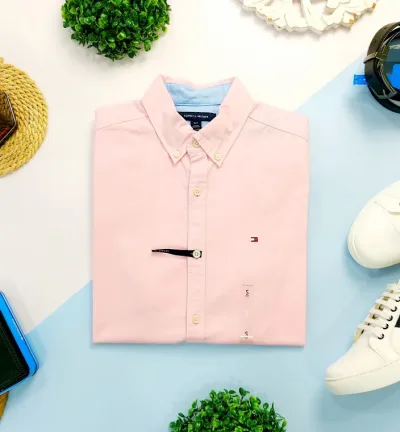 Camisa Tommy Hilfiger para caballero color rosa