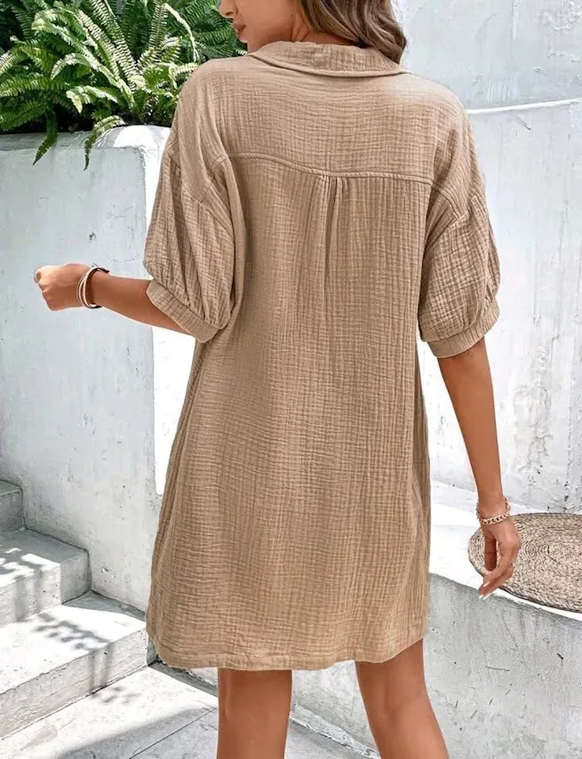 Vestido para dama color caqui