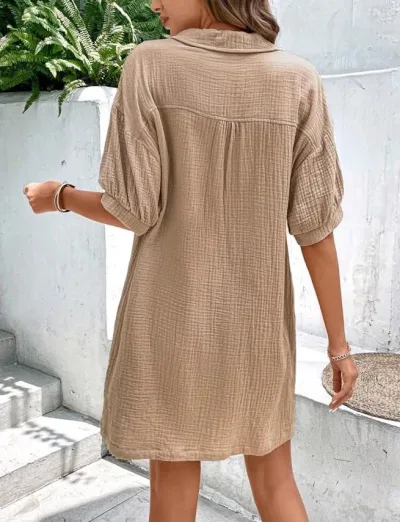 Vestido para dama color caqui