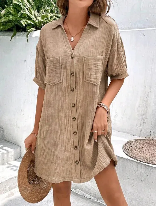 Vestido para dama color caqui