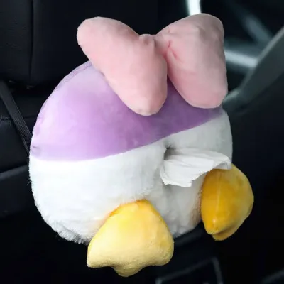 Caja de pañuelos para el carro multicolor en forma del pato Daisy