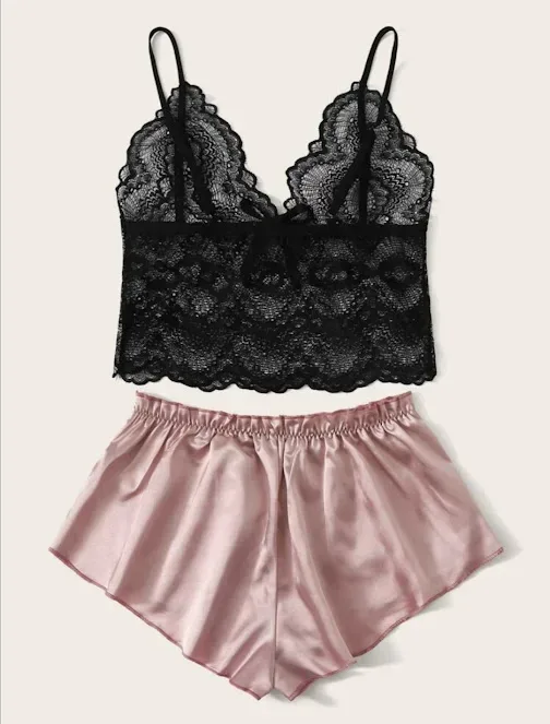 Lencería para dama color negro